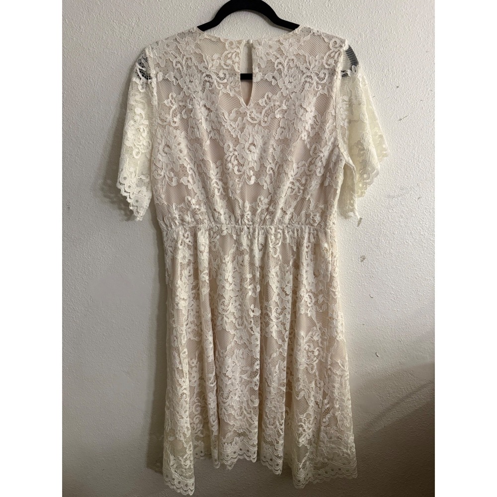 Baltic‎ Born Aasha Lace Midi Dress Size Large Boho Lace off white - Picture 8 of 11